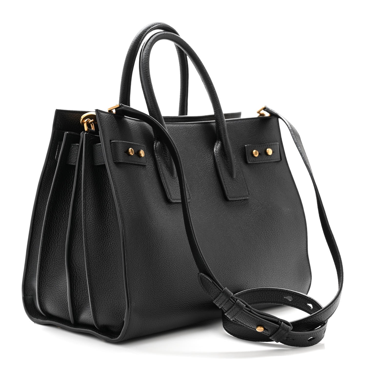 Saint Laurent Grained Calfskin Small Supple Sac De Jour Black 3 of 10