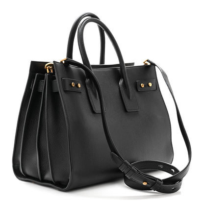 Saint Laurent Grained Calfskin Small Supple Sac De Jour Black 3 of 10
