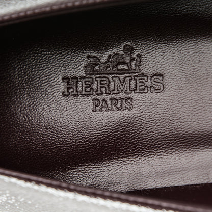 Hermes Patent Epsom Laura Ballerina Flats 37 Bordeaux 7 of 7