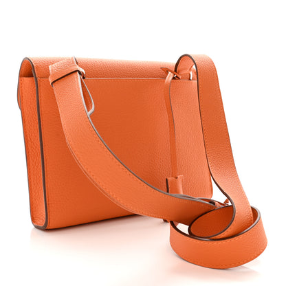 Hermes Togo Sac A Depeches 21 Messenger Bag Orange 3 of 9