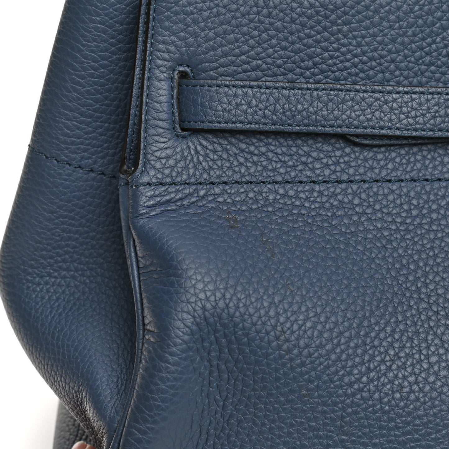 Heavy Grain Small Belted Bayswater Tote Blue