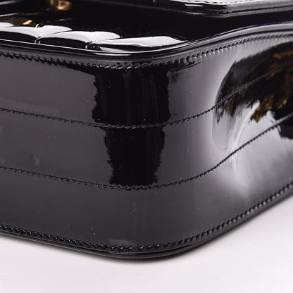 Saint Laurent Patent Calfskin Matelasse Monogram Medium Vicky Chain Bag Black 11 of 11