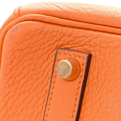 Hermes Taurillon Clemence Birkin 35 Orange 12 of 15