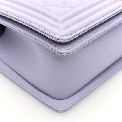 Chanel Caviar Quilted Medium Boy Flap Light Purple 9 of 10