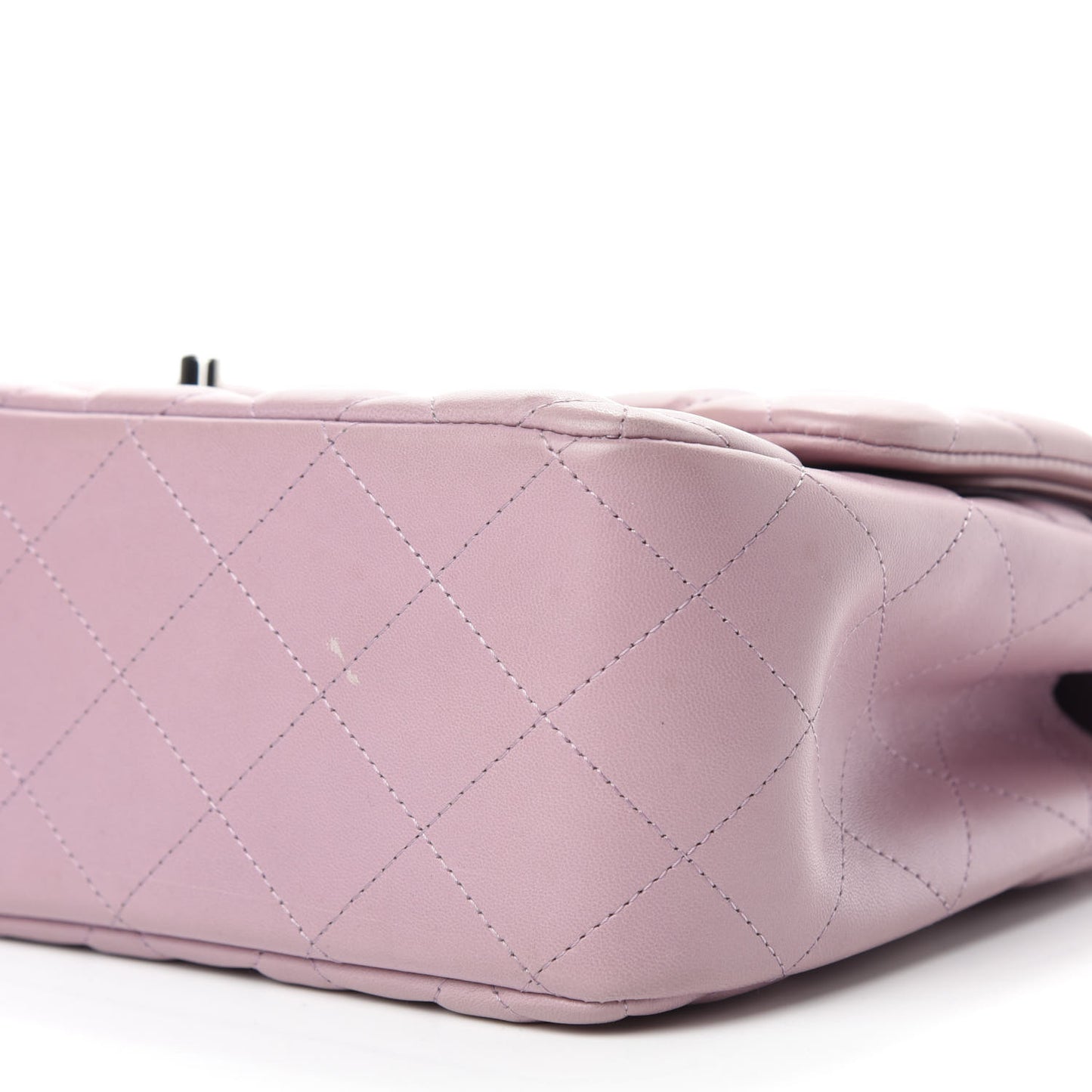 Lambskin Quilted Jumbo Double Flap Light Pink