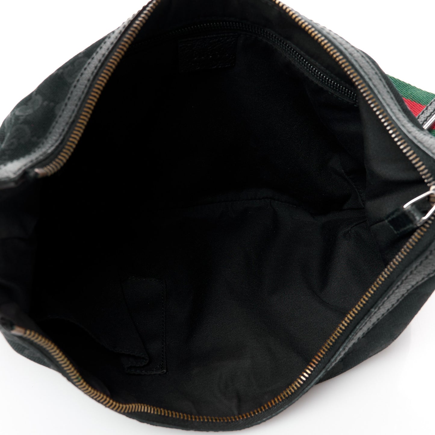 Monogram Web Medium Half Moon Hobo Black