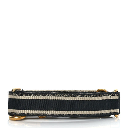 Christian Dior Canvas Embroidered Shoulder Strap Blue 2 of 8
