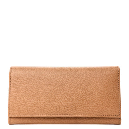 Gucci Dollar Calfskin Continental Flap Wallet Whisky 1 of 7