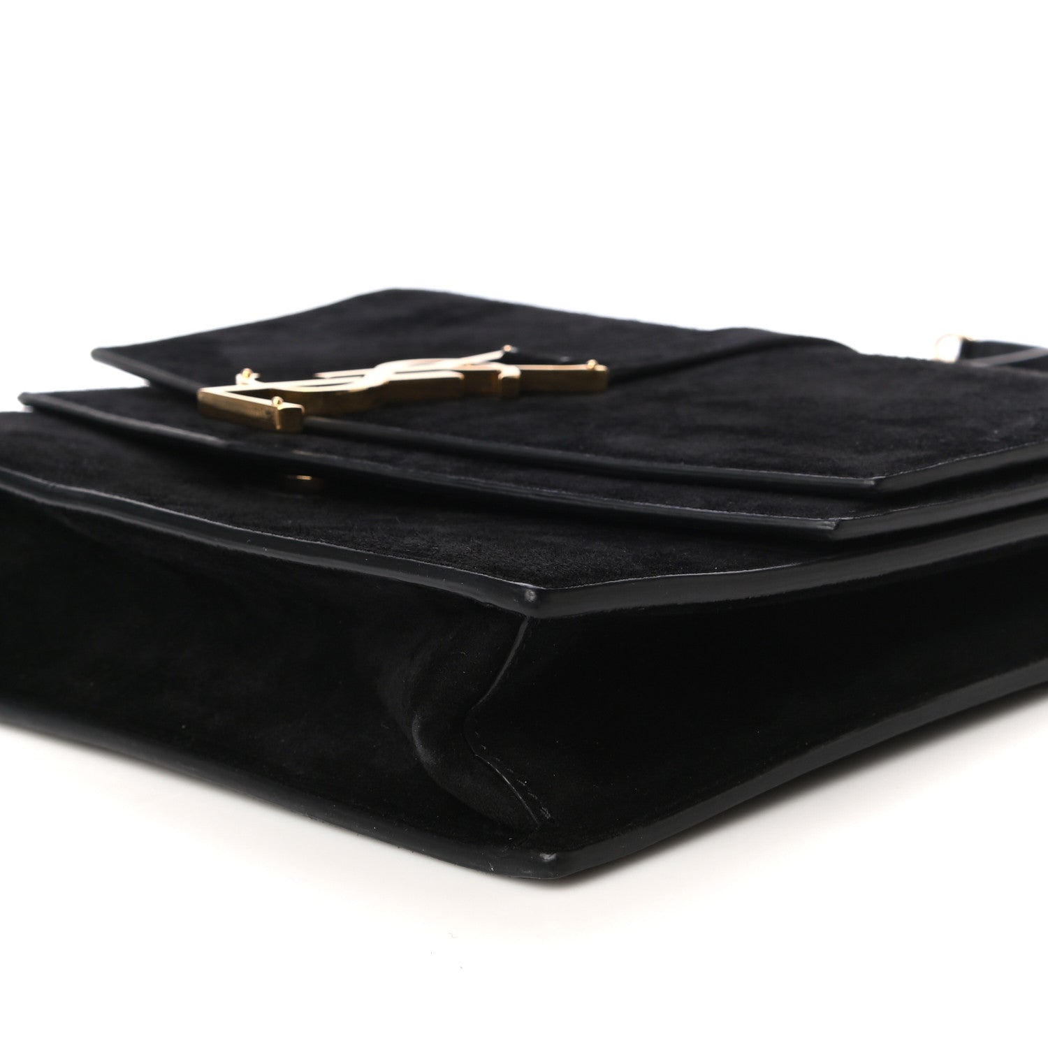 Saint Laurent Suede Sulpice Monogram Medium Shoulder Bag Black 10 of 16