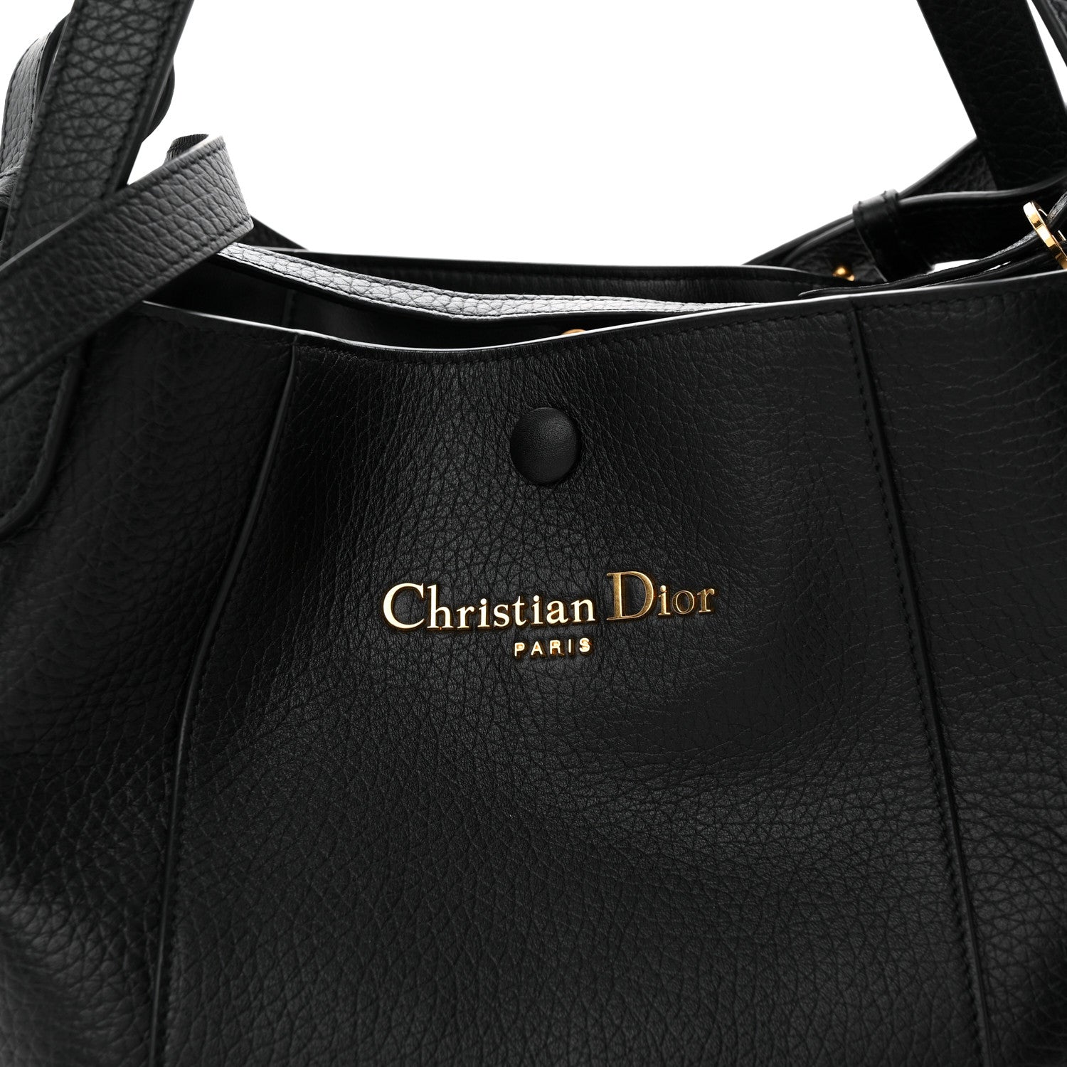 Christian Dior Calfskin Medium Signature Bucket Bag Black 7 of 10