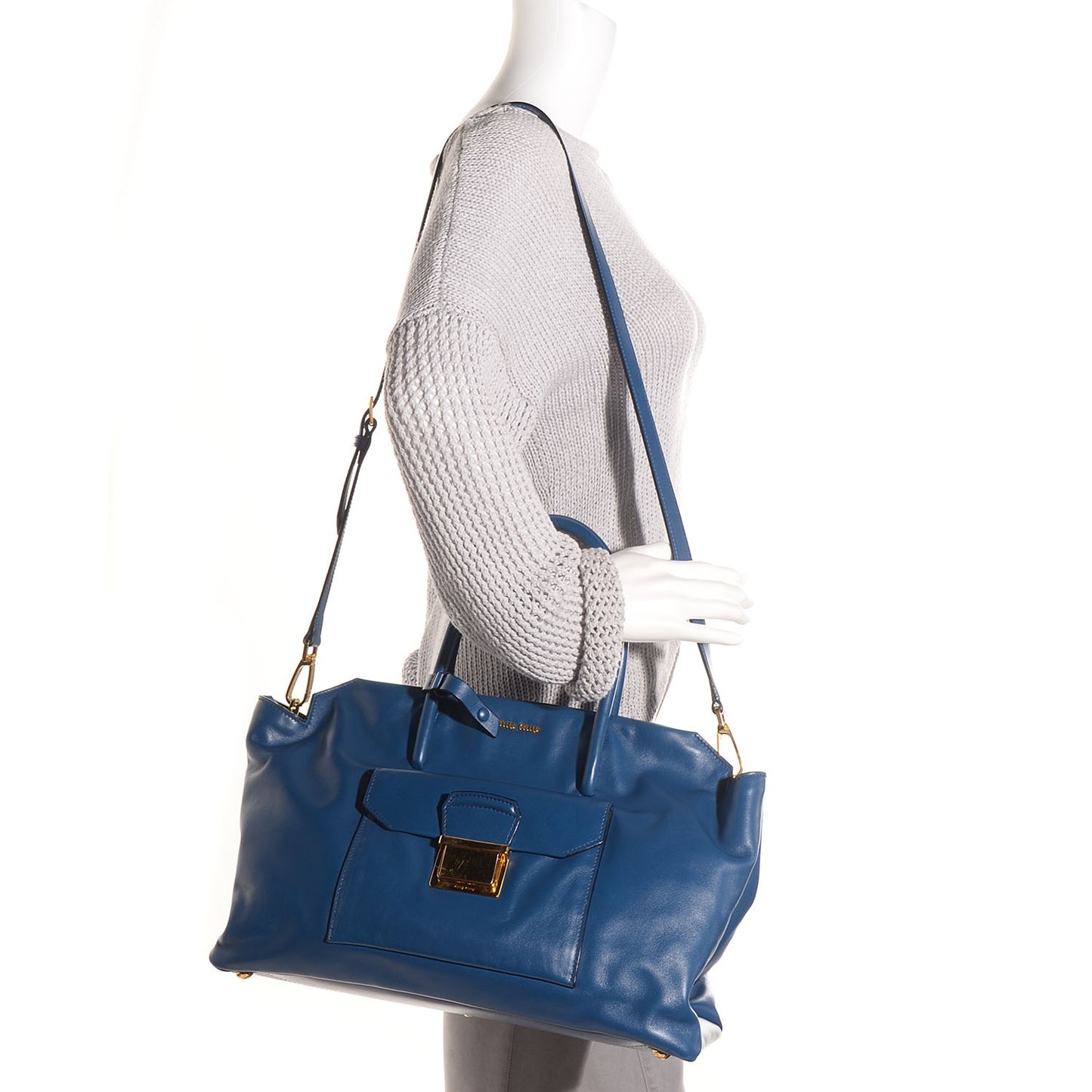 Vitello Soft Tote Cobalto