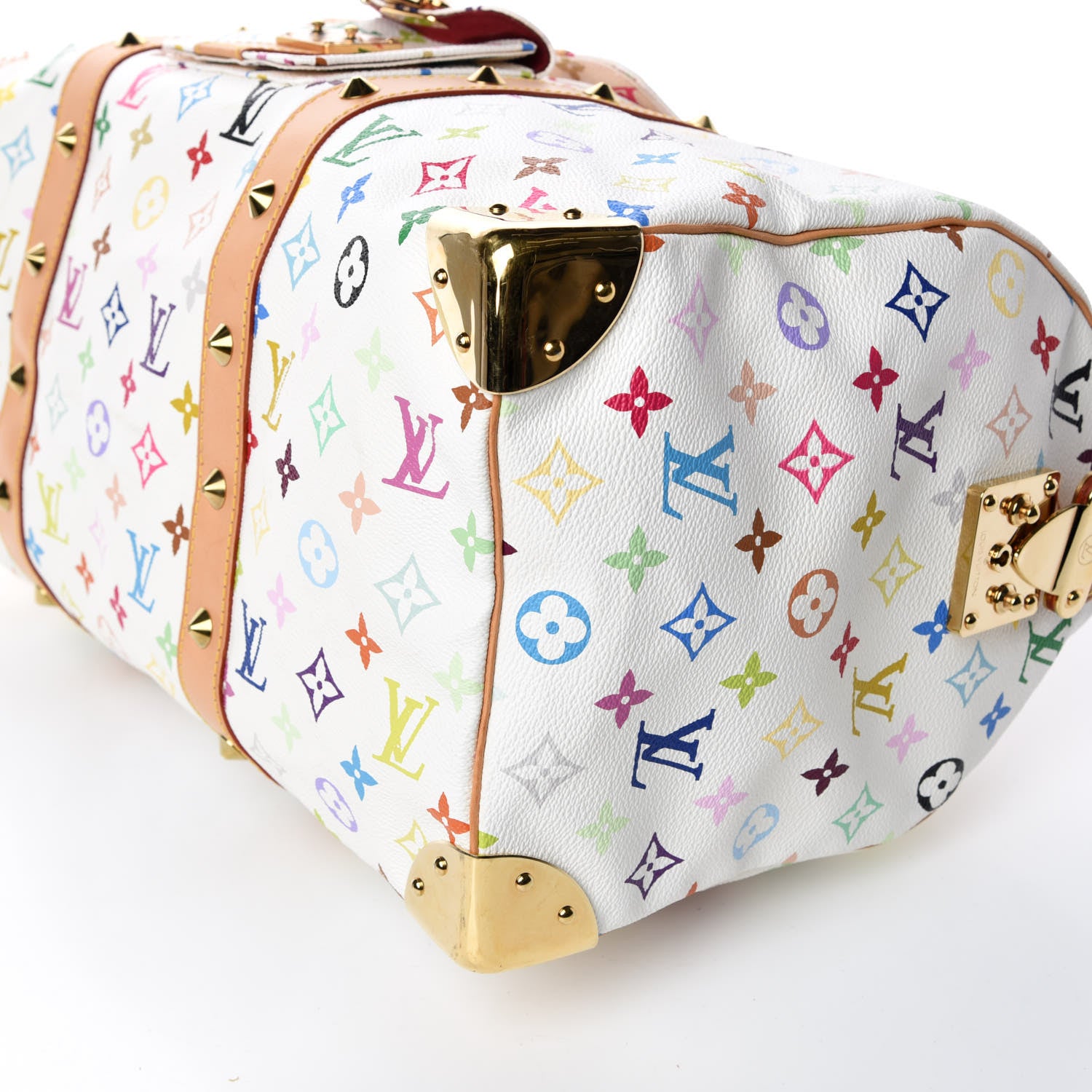 Louis Vuitton Monogram Multicolor Keepall 45 White 6 of 9
