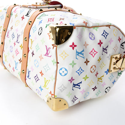 Louis Vuitton Monogram Multicolor Keepall 45 White 6 of 9