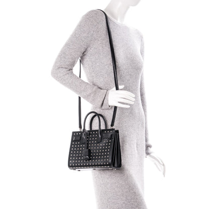 Saint Laurent Grain De Poudre Studded Nano Sac De Jour Black 2 of 6