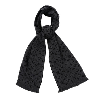 Louis Vuitton Wool Monogram Classic Scarf Charcoal Grey 1 of 3