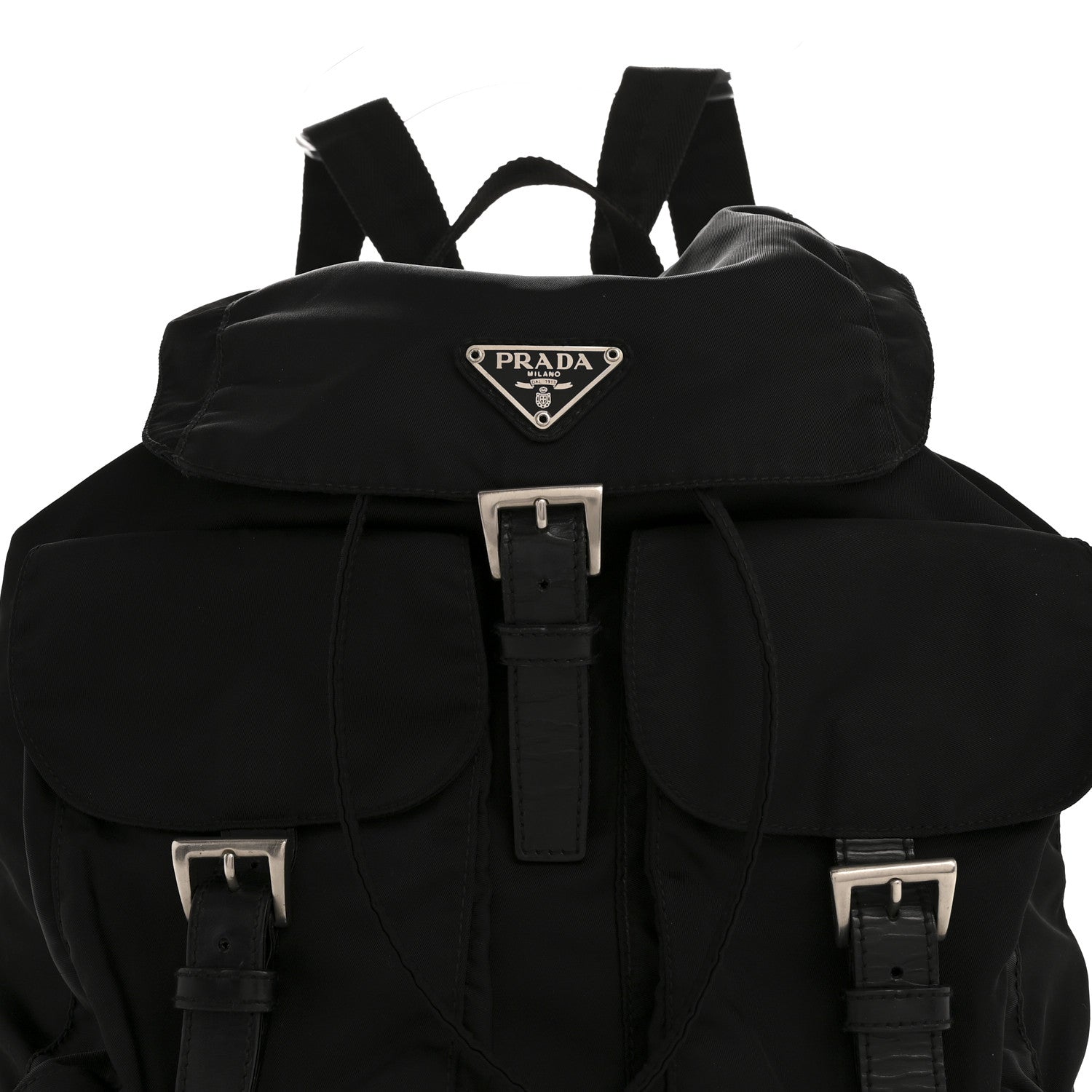 Prada Nylon Vela Medium Backpack Black 8 of 15