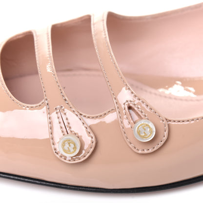Gucci Patent Double Strap Aneta Flats 38.5 Pink Apricot 12 of 12