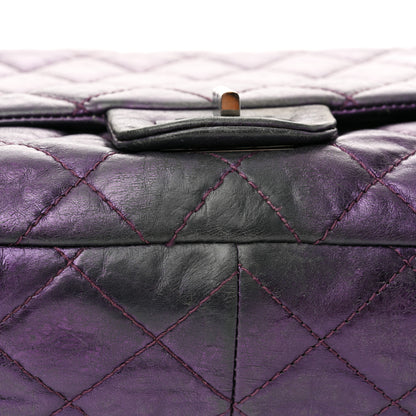 Chanel Metallic Aged Calfskin Quilted 2.55 Reissue 227 Flap Purple 17 of 23