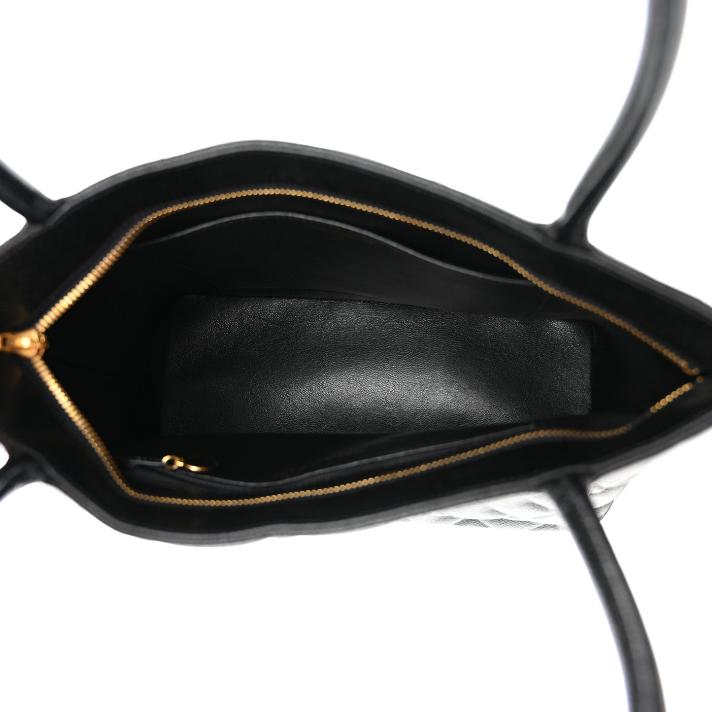 Caviar Quilted Medallion Tote Black