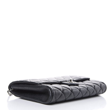 Chanel Caviar Quilted Clutch With Chain Flap Black 4 of 14