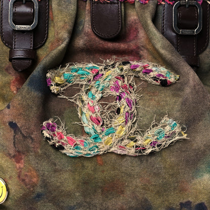 Chanel Washed Toile Graffiti On The Pavements Bowler Khaki Multicolor 8 of 11