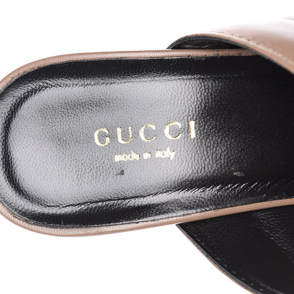 Gucci Malaga Kid Webby Crossover High Heel Slide Sandals 39.5 Porcelain Rose 8 of 12