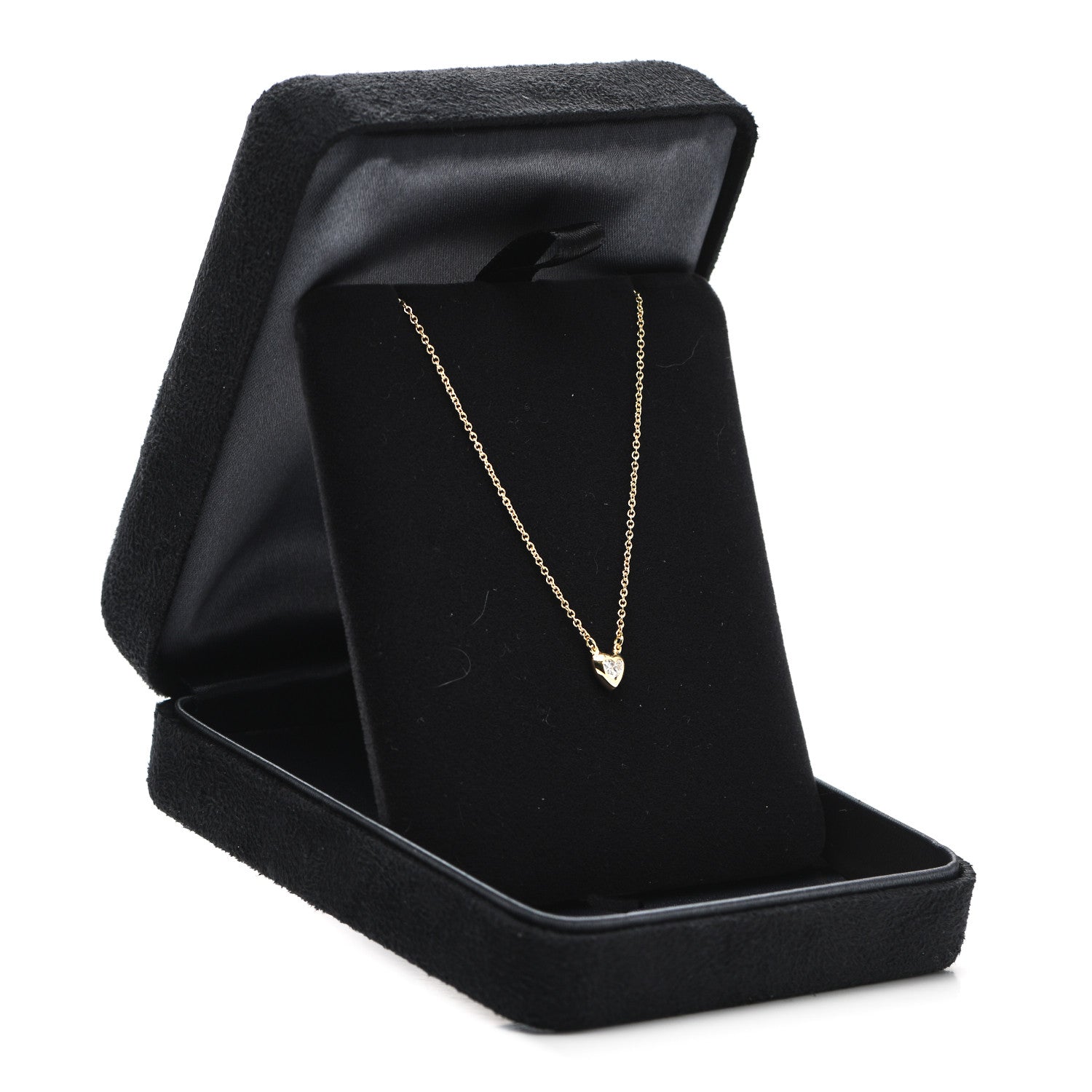 Tiffany 18K Yellow Gold Diamond .17ct Elsa Peretti Diamonds by the Yard Heart Pendant Necklace 8 of 8
