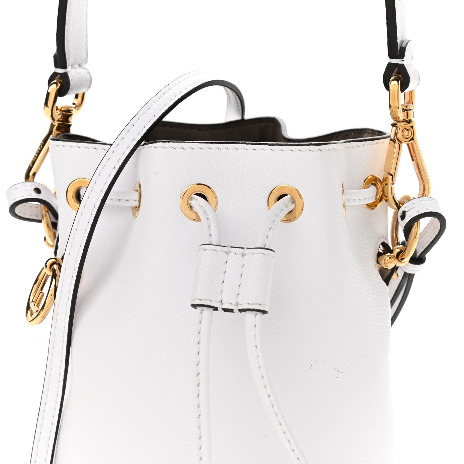 Fendi Vitello Cruise F is Fendi Mini Mon Tresor Bucket Bag Optical White 9 of 13