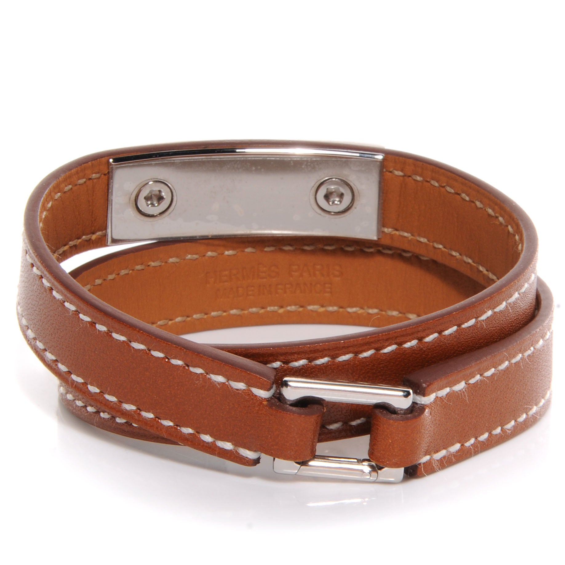Hermes Natural Tadelakt Rivale Double Tour Bracelet Small 3 of 7