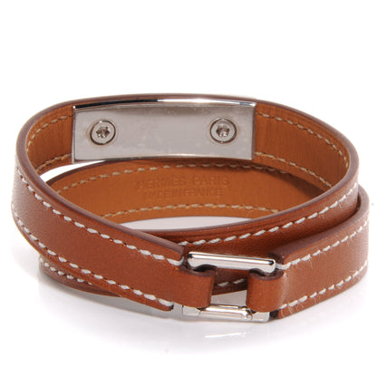 Hermes Natural Tadelakt Rivale Double Tour Bracelet Small 3 of 7
