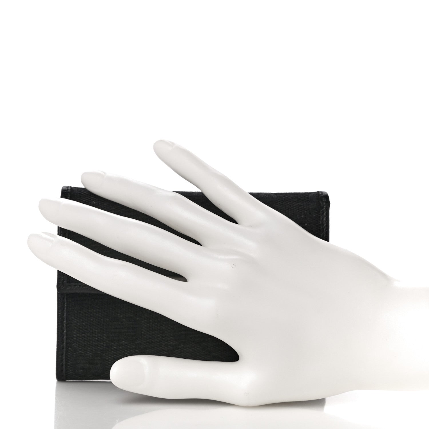 Gucci Monogram Mini Flap French Wallet Black 2 of 10