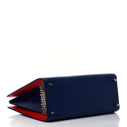 Christian Louboutin Calfskin Patent Spiked Medium Paloma Blue 3 of 4