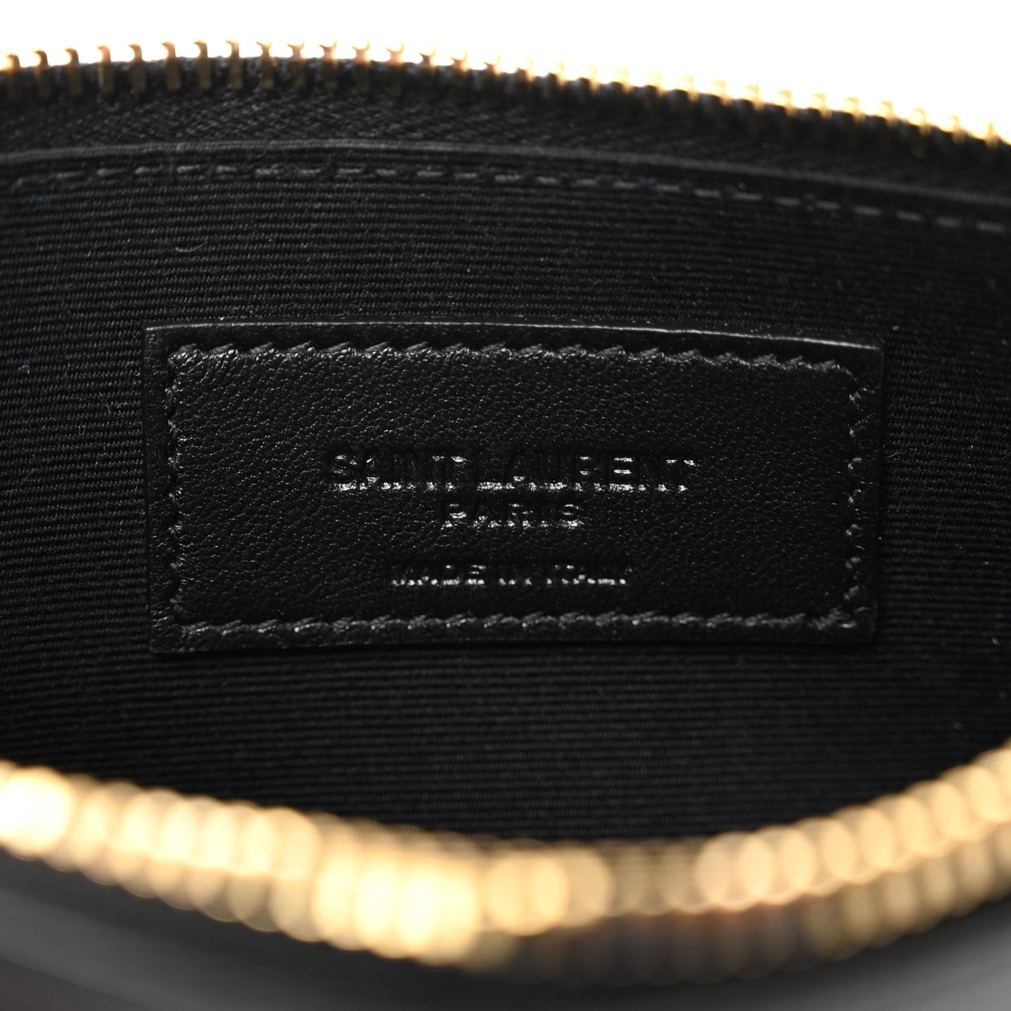 Smooth Calfskin Zip Pouch Black