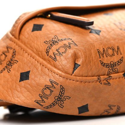 MCM Visetos Small Crossbody Bag Cognac 9 of 10