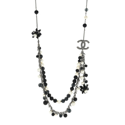 Chanel CC Multi Charm Necklace Ruthenium Black 1 of 4