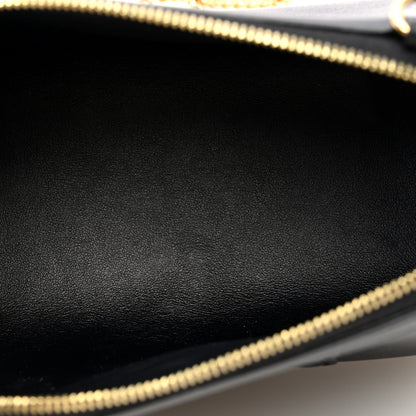 Celine Smooth Calfskin Cuir Triomphe Clutch on Chain Black 5 of 10