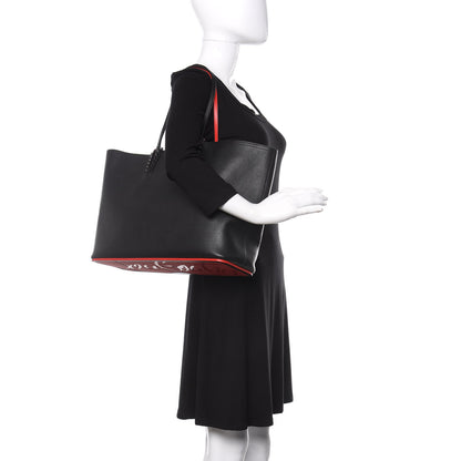 Christian Louboutin Calfskin Spikes East West Cabata Tote Black 2 of 11