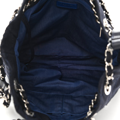 Chanel Canvas Quilted La Pausa Large Shopping Tote Navy 7 of 12