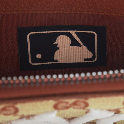 Gucci X MLB GG Monogram NY Yankees Zip Around Wallet Beige Ruggine Ivory 6 of 7