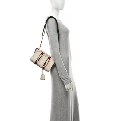 Gucci Koi Calfskin Web Mini Bauletto Duffle Top Handle Bag Mystic White 2 of 11