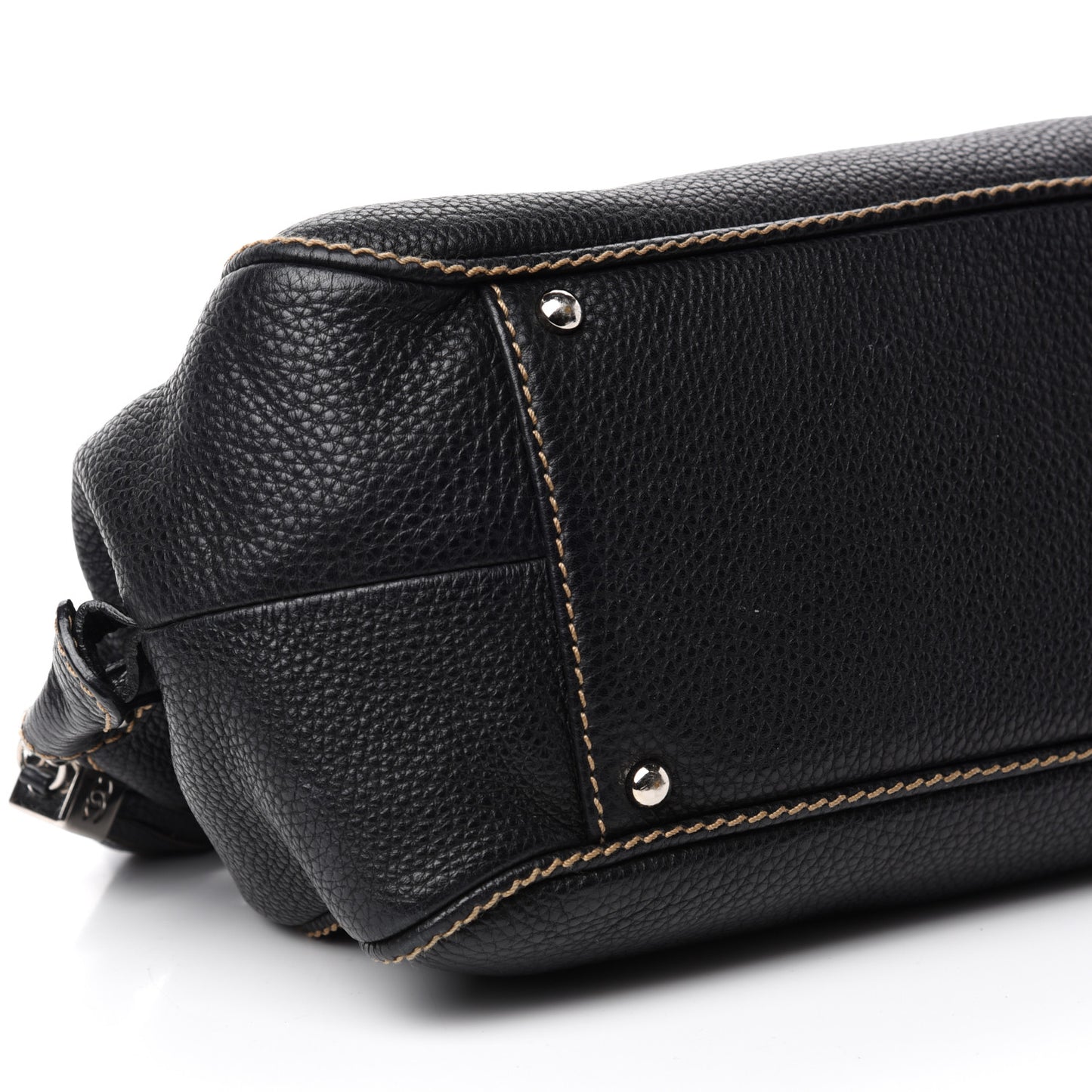 Calfskin Large Tassel Bowler Black