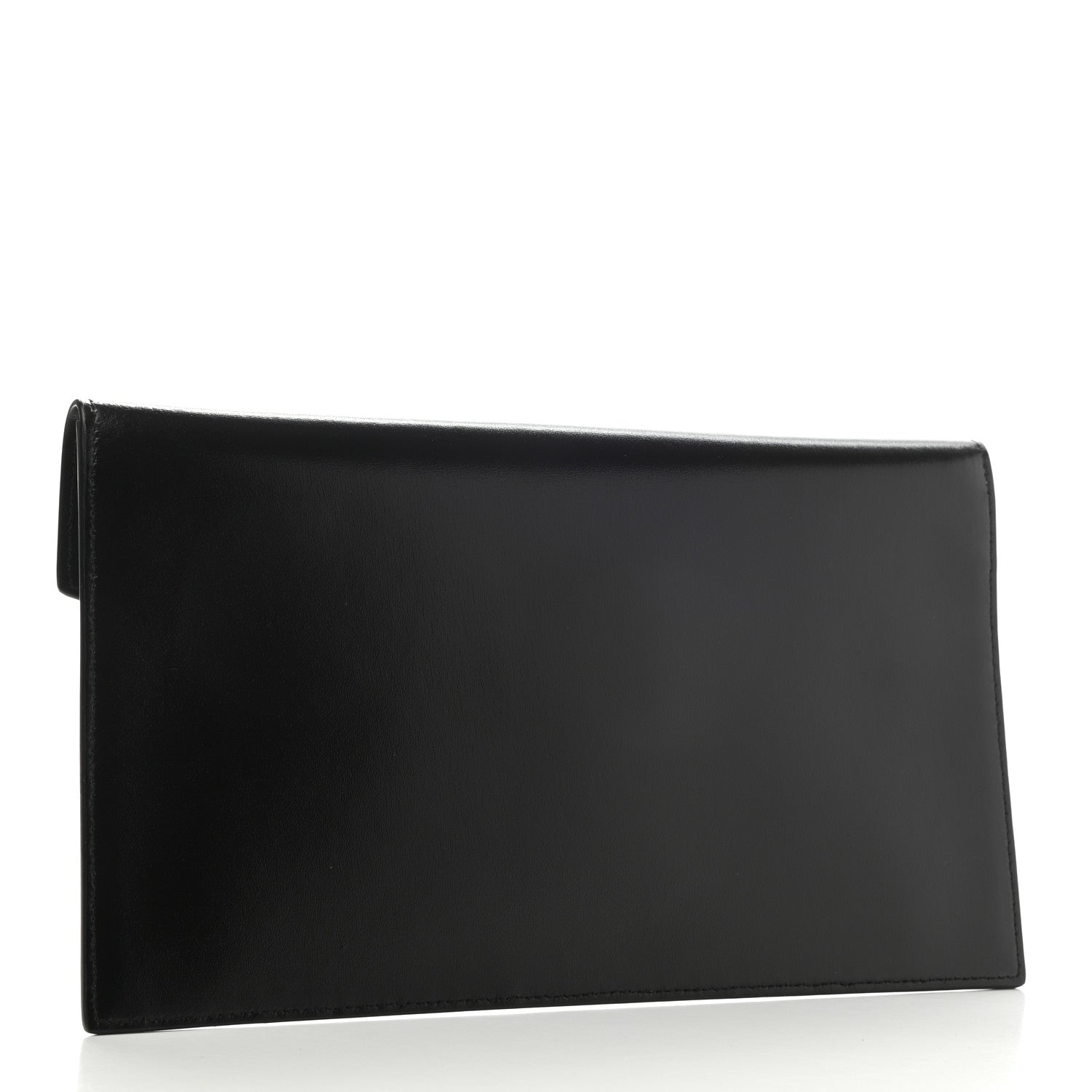 Saint Laurent Smooth Shiny Calfskin Monogram Uptown Pouch Black 3 of 7