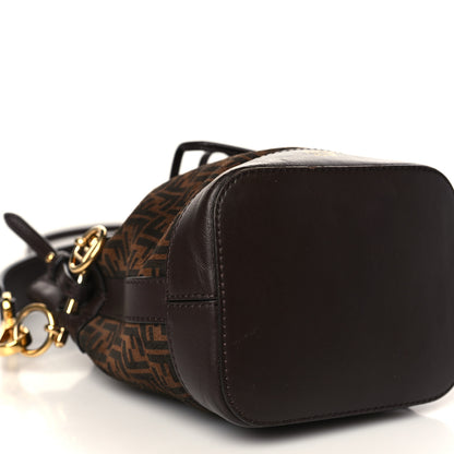 Fendi Suede Vitello King F is Fendi Micro FF Mini Mon Tresor Bucket Bag Sigaro Marrone Ebano 8 of 10