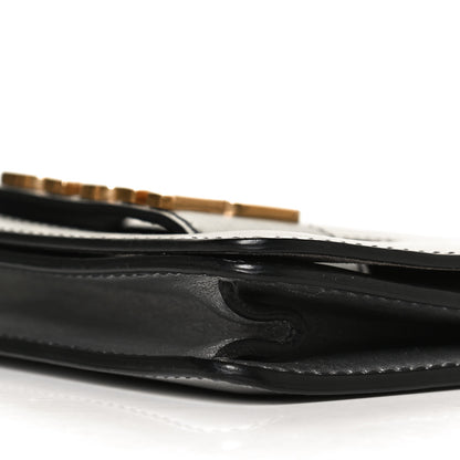 Christian Dior Metallic Smooth Calfskin Dio(r)evolution Flap Clutch Silver 9 of 10