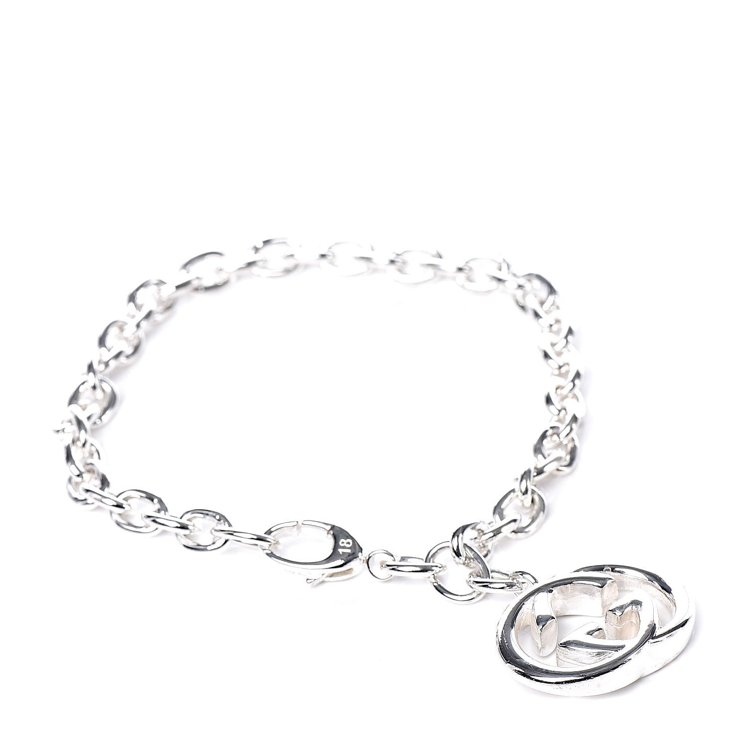 Gucci Sterling Silver Britt Charm Bracelet 1 of 5