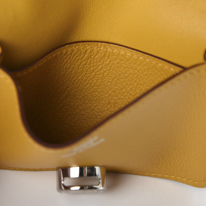 Hermes Evercolor Dogon Card Case Jaune Ambre 7 of 7
