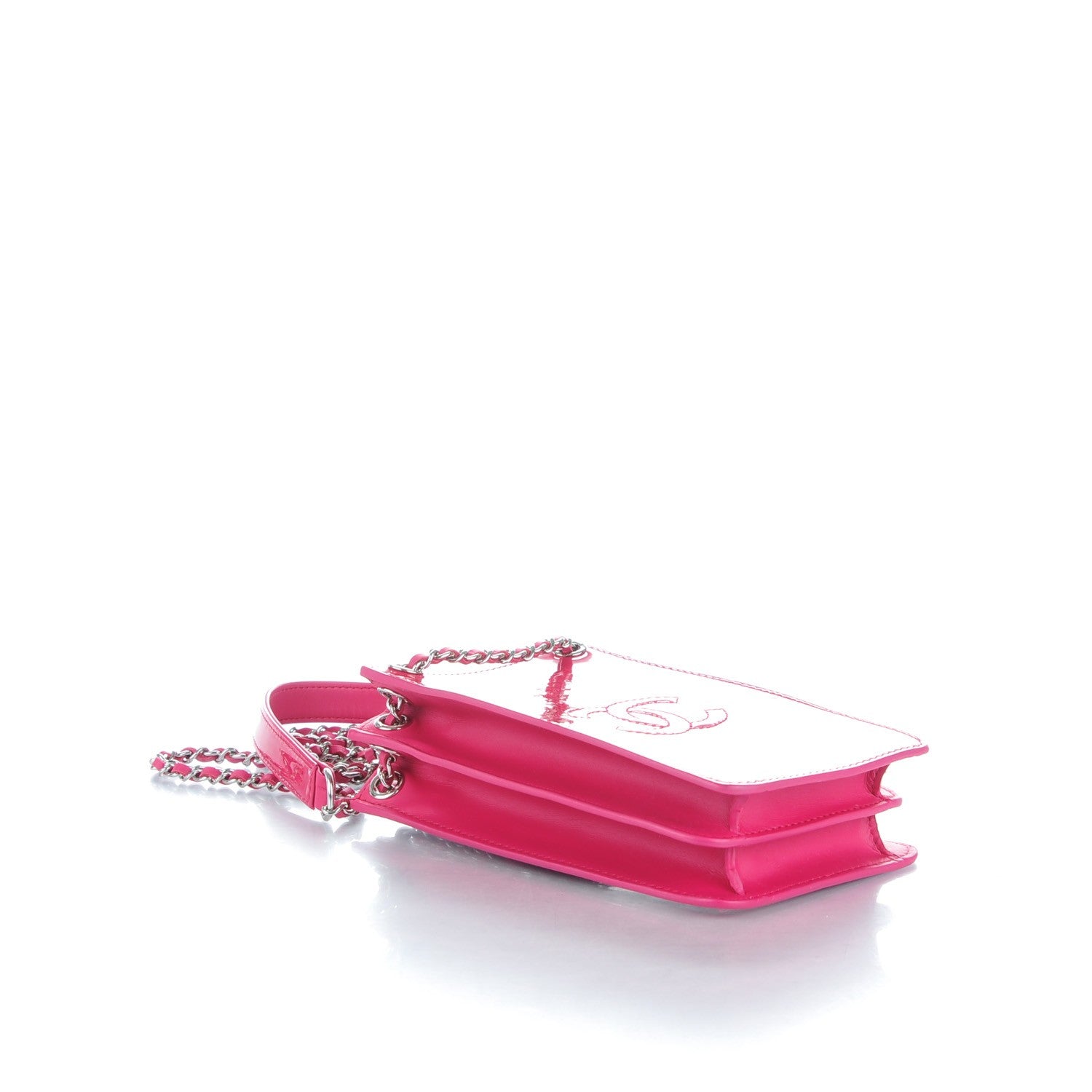 Chanel Patent Crossbody CC Phone Holder Dark Pink 4 of 6