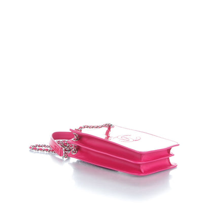 Chanel Patent Crossbody CC Phone Holder Dark Pink 4 of 6