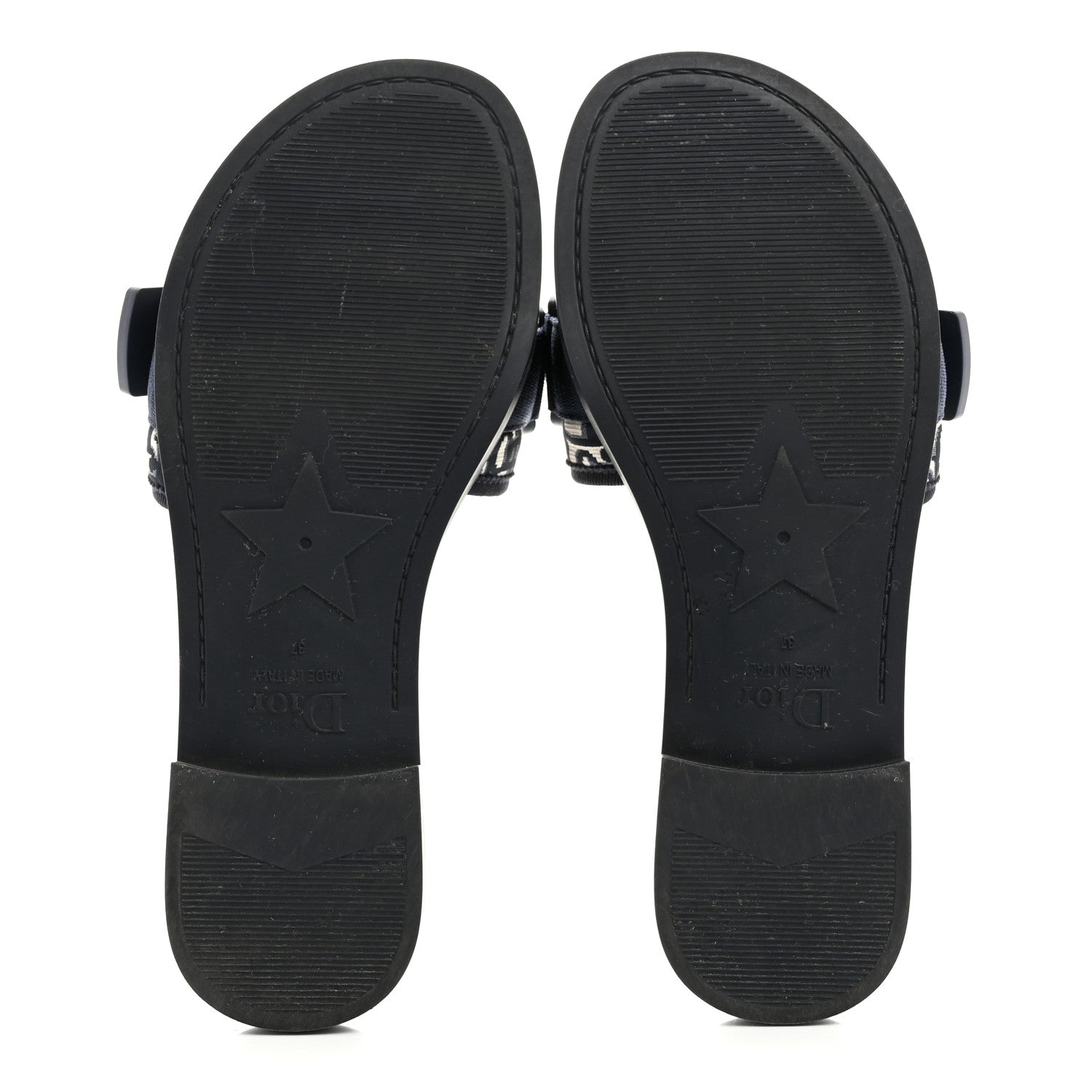 Christian Dior Nylon Oblique Dio(r)evolution Slide Sandals 37 Deep Blue 5 of 9