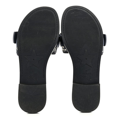 Christian Dior Nylon Oblique Dio(r)evolution Slide Sandals 37 Deep Blue 5 of 9